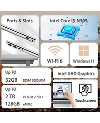 Hp Essential 17.3" Entry Traditional Laptop Intel Core i3 N305 4GB Ram Intel Uhd Graphics 128GB eMMC Storage Windows 11 Home Hd+ 60Hz - Silver