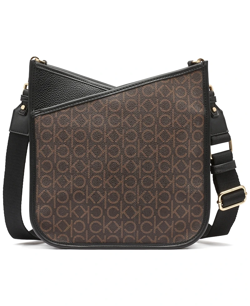 Calvin Klein Lyla Signature Adjustable Crossbody with Web Strap