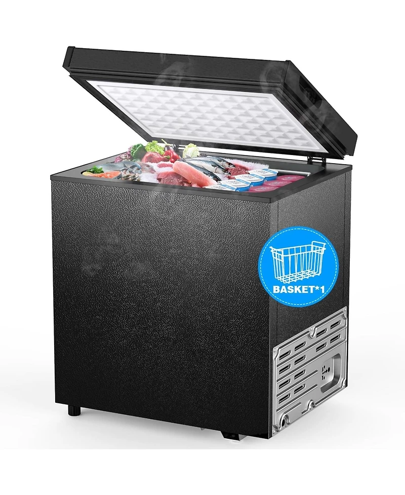 Cowsar 1.8 Cubic Feet Chest Freezer with Removable Basket