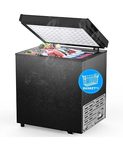 Cowsar 1.8 Cubic Feet Chest Freezer with Removable Basket