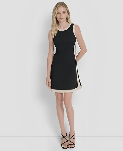 Dkny Women's Sleeveless Color Blocked Dress