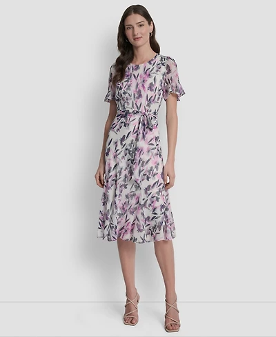 Dkny Women's Printed Midi Dress