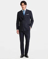Kenneth Cole Reaction Mens Slim Fit Double Breasted Pinstripe Suit Separates