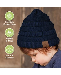 KeaBabies 3pk Warmzy Baby Beanies, 0-36 months Hats, Winter Hat for Newborn, Infant, Toddlers, Boys, Girls