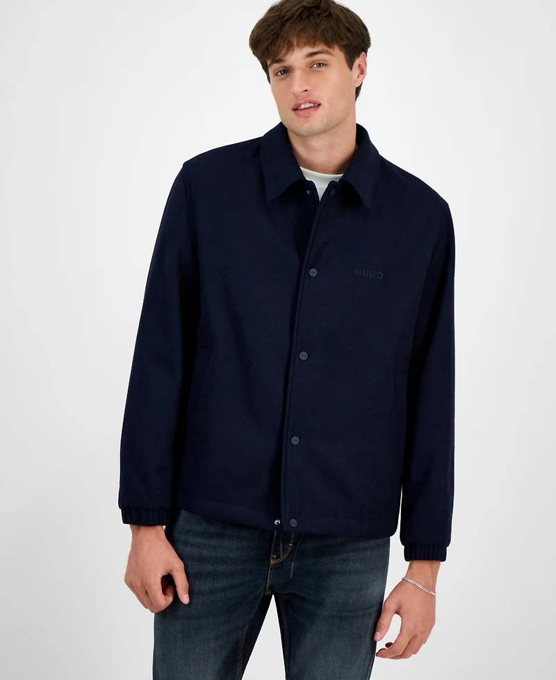 Hugo Boss Men's Baksi Slim-Fit Coach Jacket