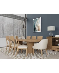 Frandlyn 9pc Dining Set (Table + 6 Side Chairs 2 Host Chairs)