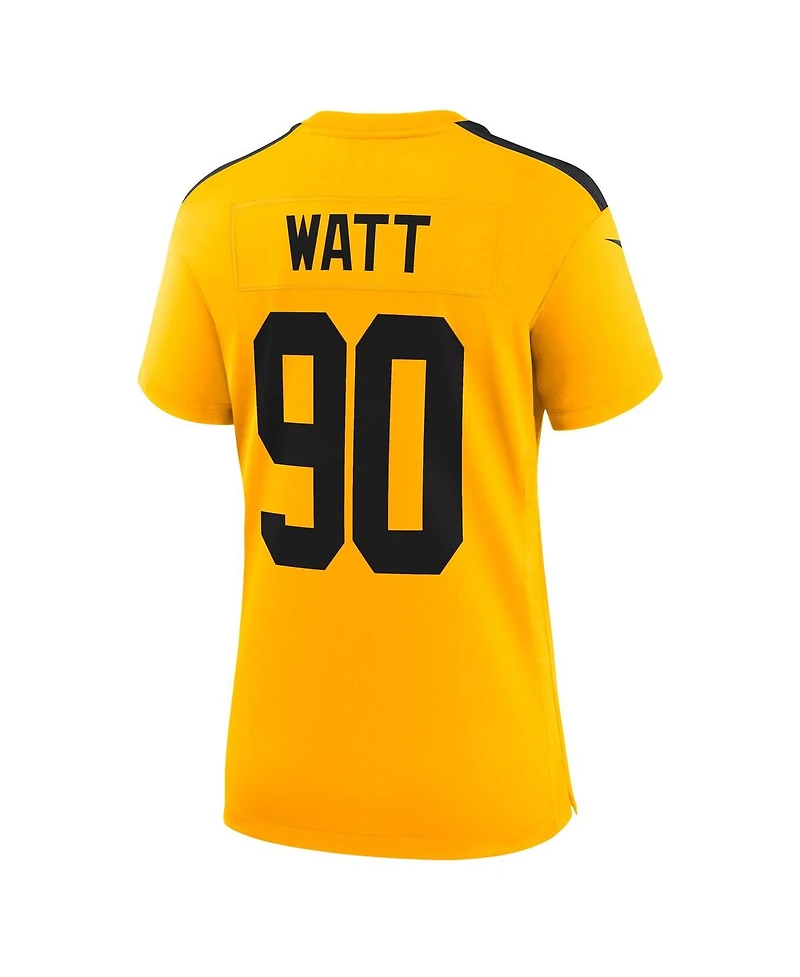 Nike Women's T.j. Watt Gold Pittsburgh Steelers Alternate 1933 Throwback Game Jersey