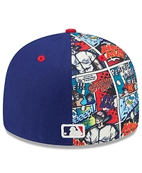 New Era Men's Royal/Red Texas Rangers 2025 Mlb Diamond Hero Edition Low Profile 59FIFTY Fitted Hat