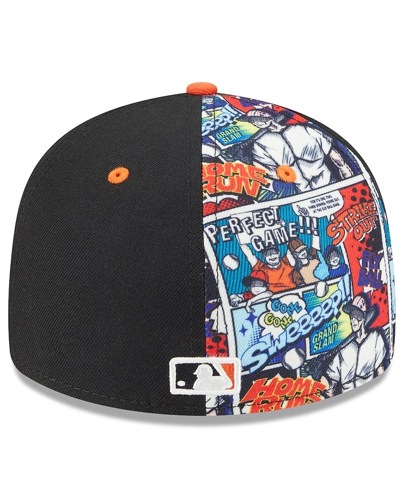 New Era Men's Black/Orange San Francisco Giants 2025 Mlb Diamond Hero Edition Low Profile 59FIFTY Fitted Hat