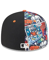 New Era Men's Black/Orange San Francisco Giants 2025 Mlb Diamond Hero Edition Low Profile 59FIFTY Fitted Hat