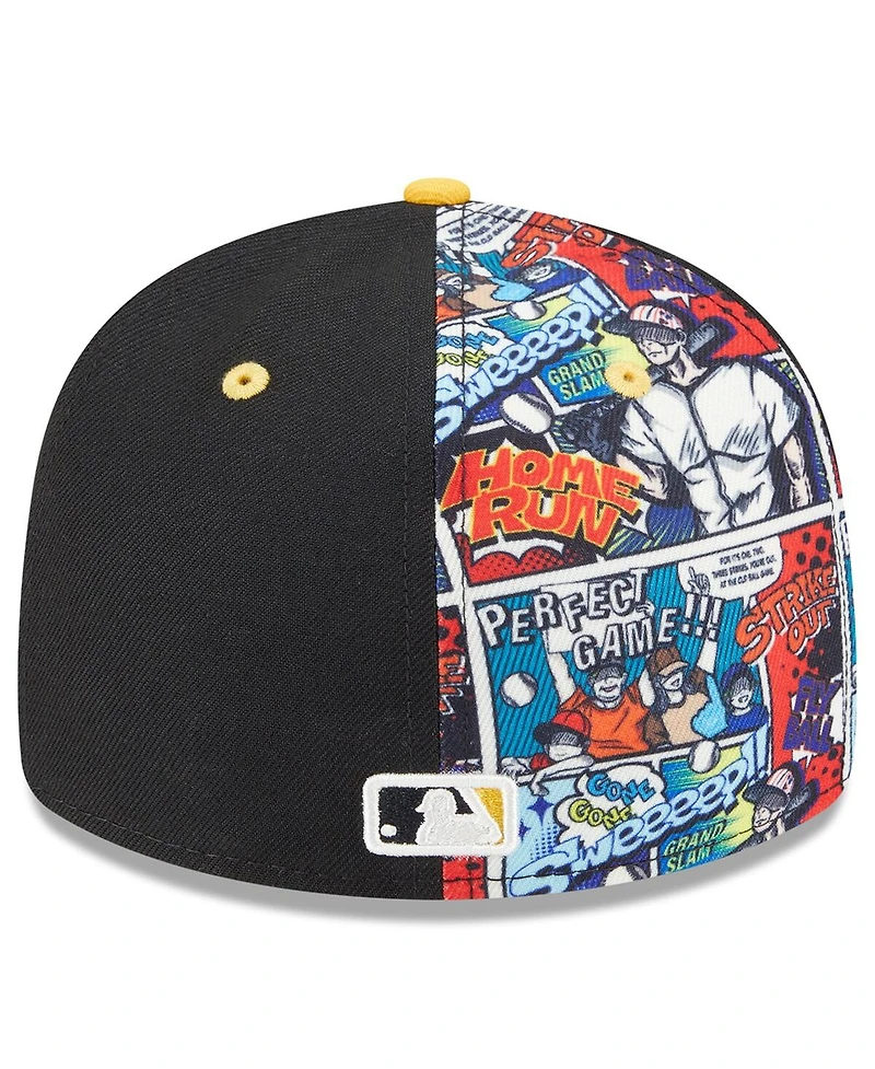 New Era Men's Black/Gold Pittsburgh Pirates 2025 Mlb Diamond Hero Edition Low Profile 59FIFTY Fitted Hat
