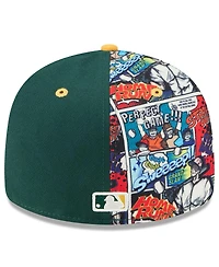 New Era Men's Green/Gold Athletics 2025 Mlb Diamond Hero Edition Low Profile 59FIFTY Fitted Hat
