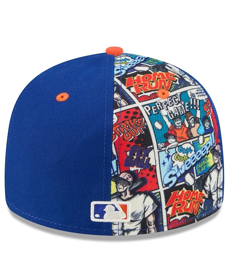 New Era Men's Royal/Orange New York Mets 2025 Mlb Diamond Hero Edition Low Profile 59FIFTY Fitted Hat