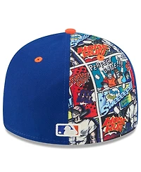 New Era Men's Royal/Orange New York Mets 2025 Mlb Diamond Hero Edition Low Profile 59FIFTY Fitted Hat