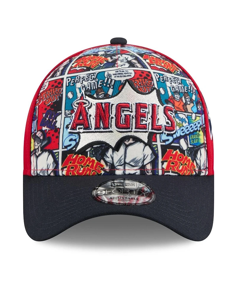 New Era Men's Red/Navy Los Angeles Angels 2025 Mlb Diamond Hero Edition A-Frame 9FORTY Adjustable Hat