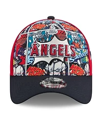 New Era Men's Red/Navy Los Angeles Angels 2025 Mlb Diamond Hero Edition A-Frame 9FORTY Adjustable Hat