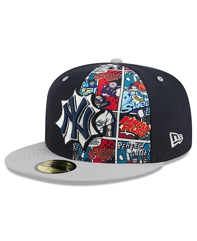 New Era Men's Navy/Gray York Yankees 2025 Mlb Diamond Hero Edition 59FIFTY Fitted Hat