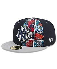 New Era Men's Navy/Gray York Yankees 2025 Mlb Diamond Hero Edition 59FIFTY Fitted Hat