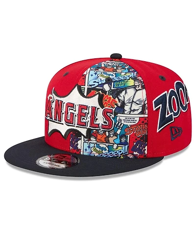 New Era Big Boys and Girls Red/Navy Los Angeles Angels 2025 Mlb Diamond Hero Edition 9FIFTY Snapback Hat