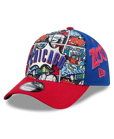 New Era Big Boys and Girls Royal/Red Chicago Cubs 2025 Mlb Diamond Hero Edition A-Frame 9FORTY Adjustable Hat