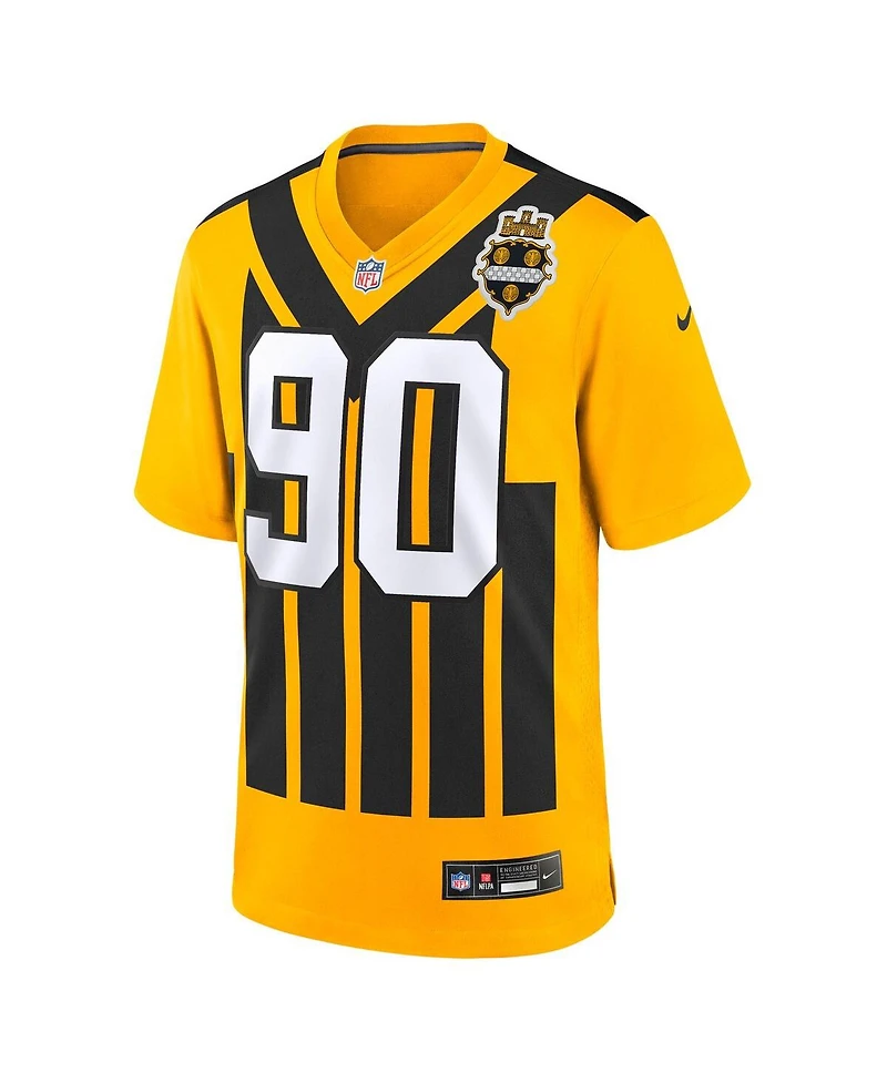 Nike Big Boys and Girls T.j. Watt Gold Pittsburgh Steelers Alternate 1933 Throwback Game Jersey