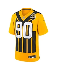 Nike Big Boys and Girls T.j. Watt Gold Pittsburgh Steelers Alternate 1933 Throwback Game Jersey