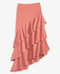 I.n.c. International Concepts Women's Asymmetrical Ruffle Midi Skirt, Macy's Exclusive