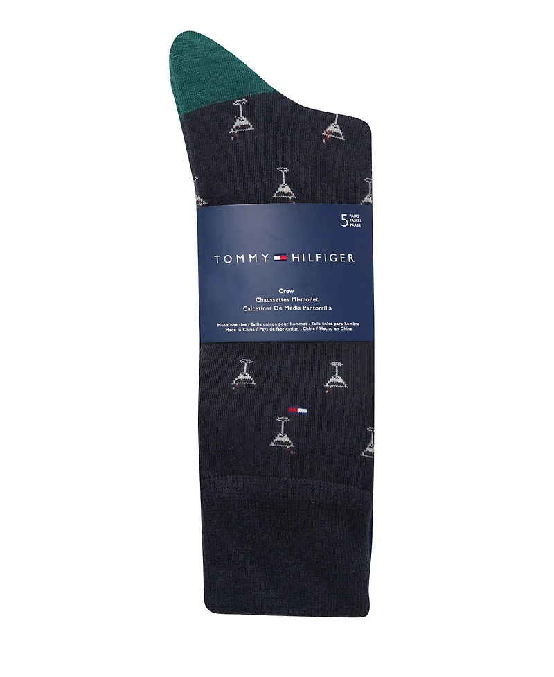 Tommy Hilfiger Men's Dress Crew Socks, 5-Pack