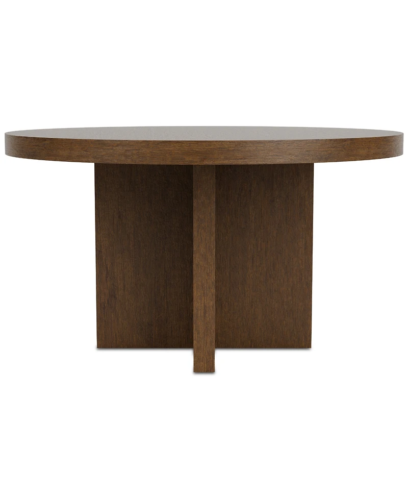 Davie Cracked Oak 54" Round Table