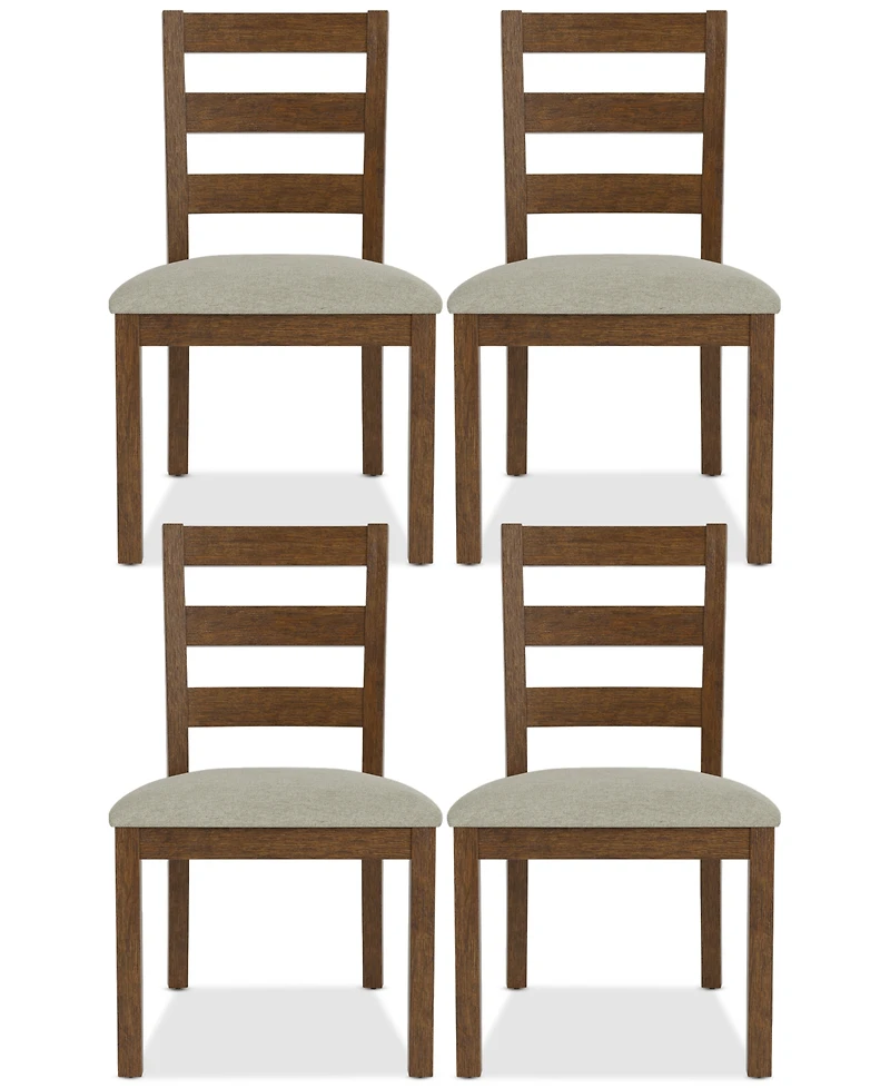 Davie Cracked Oak Pc. Ladder Chair Set