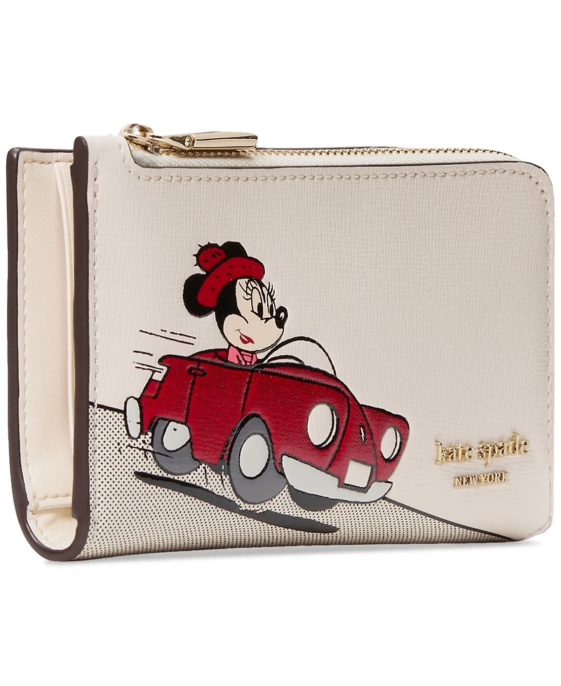 Disney | Macy's Minnie Mouse Zip-Top Leather Wallet , Exclusively at Macy's