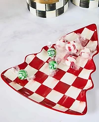 MacKenzie-Childs Cherry Check Tree Dish