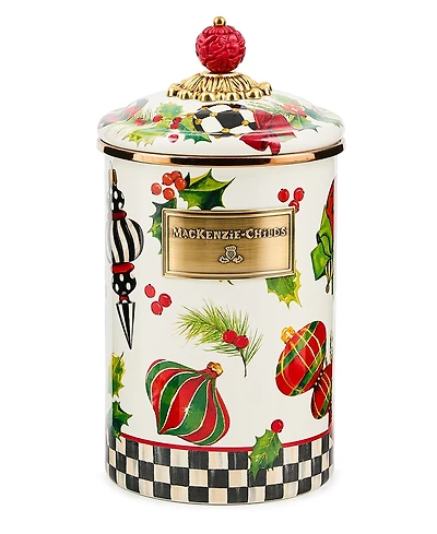 MacKenzie-Childs Deck the Halls Large Canister
