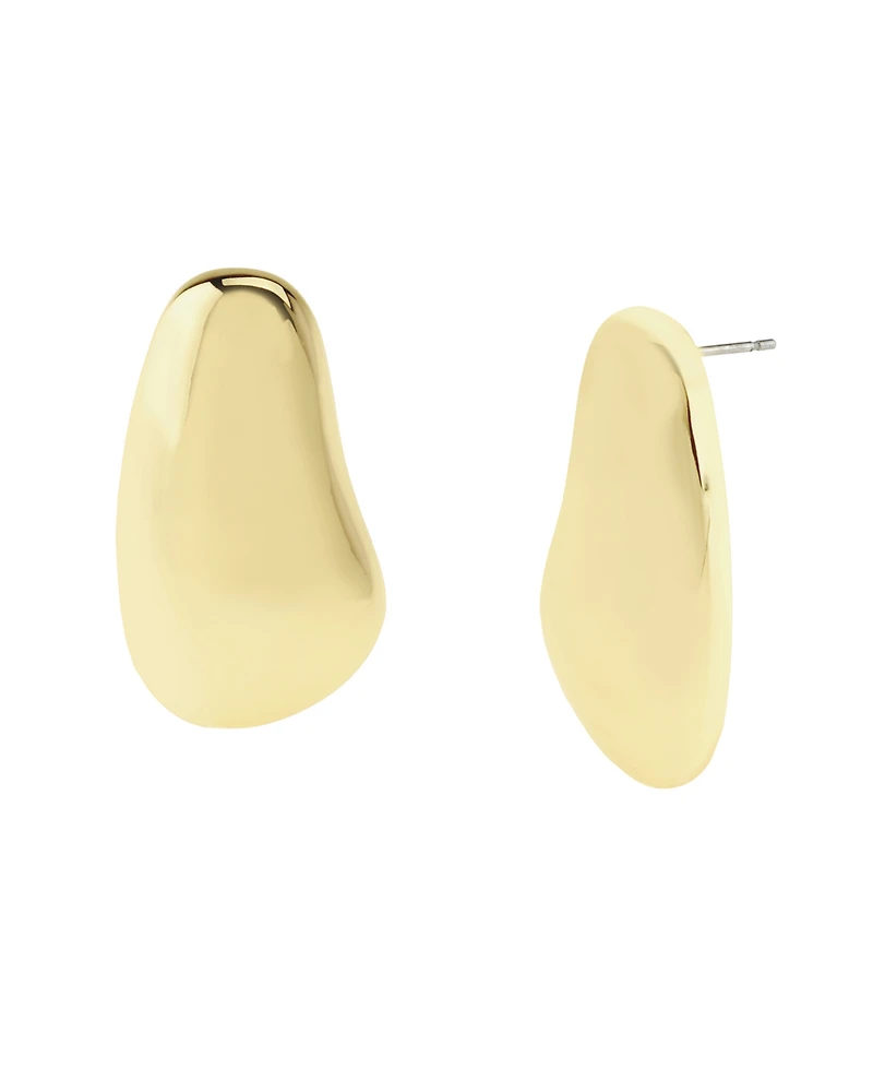 Steve Madden Gold Button Earrings