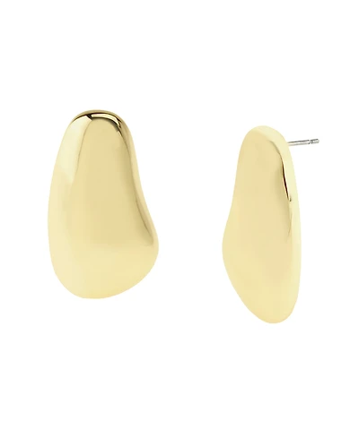 Steve Madden Gold Button Earrings