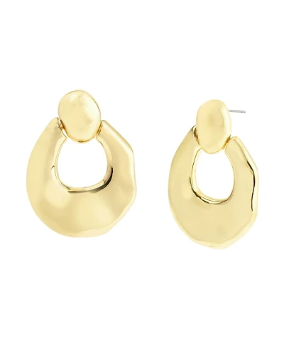 Steve Madden Gold Vintage Doorknocker Earrings