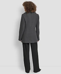 Dkny Women's Double-Breasted Bibbed Collared Coat