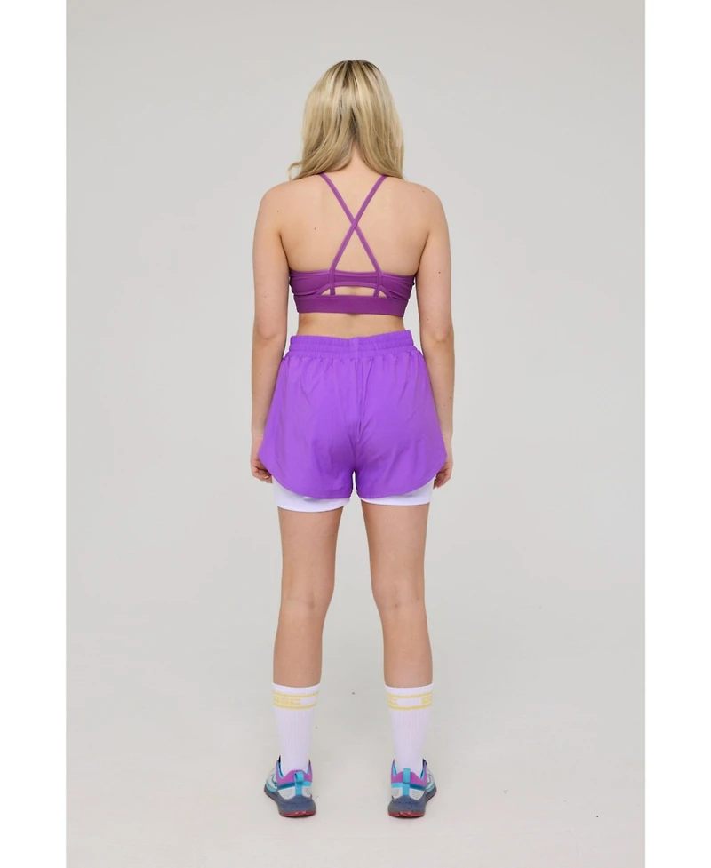 Oosc Women's Medium Support Infinite Sports Bra - Purple