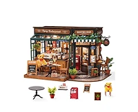 Robotime 3D Puzzles Miniature House Kit Tipsy Restaurant Diy Birthday Gifts Valentine's Day Birthday Gifts, Multicolored, 2.72"2.72"5.71"