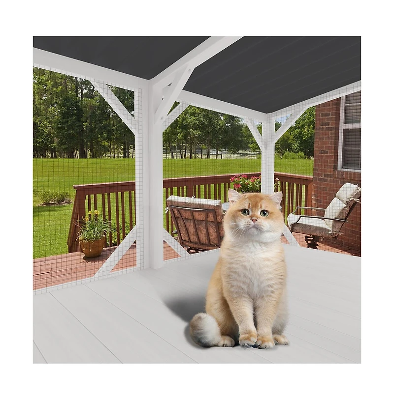 Zeus & Ruta 43.3" Outdoor Cat Window Box with Perch and Cover