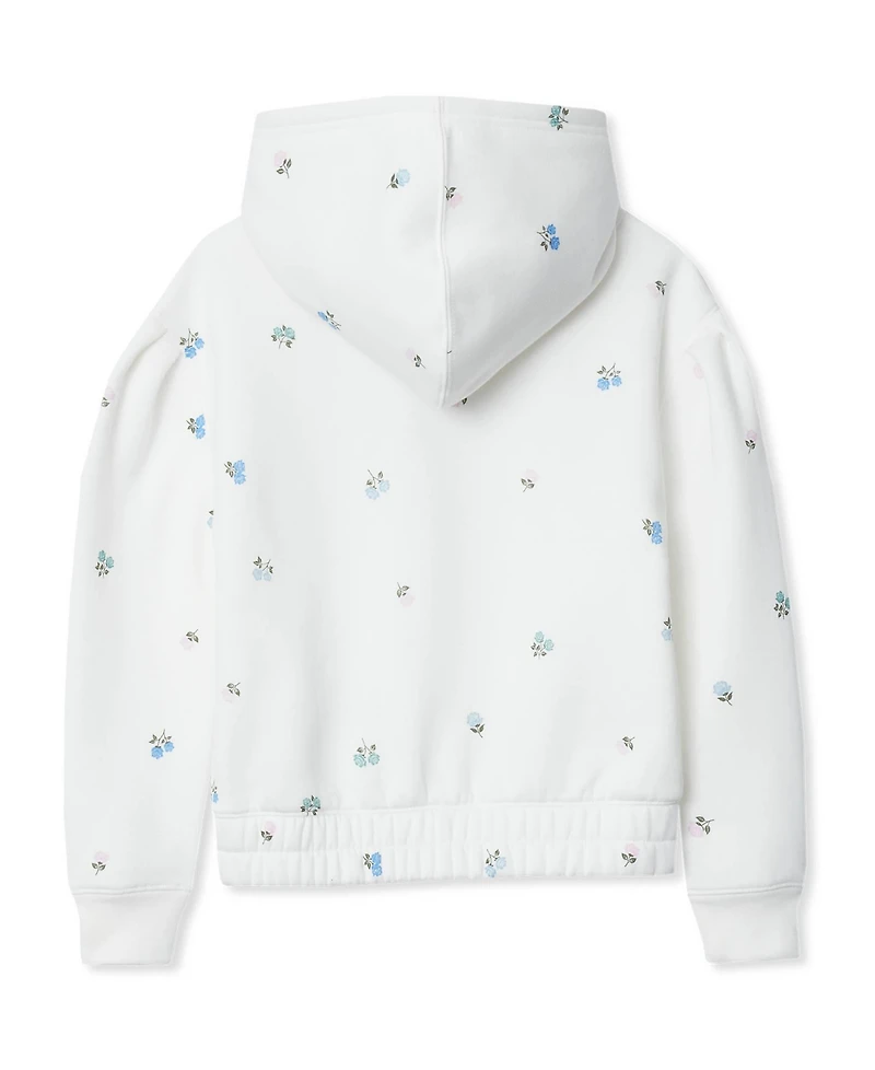 Lands' End Girls Embroidered Hoodie Sweatshirt