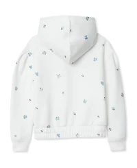 Lands' End Girls Embroidered Hoodie Sweatshirt