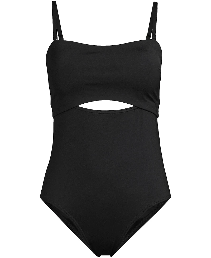 Lands' End Women's Bandeau Cut Out One Piece