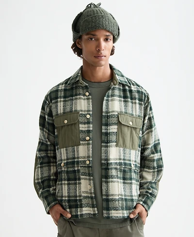 Scotch & Soda Men's Relaxed Fit Patchwork Shirt