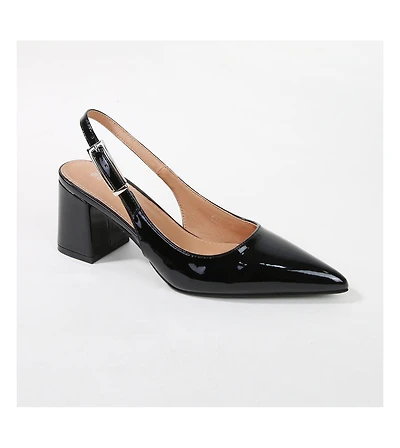 Berness Cai Patent Block Heel Slingback