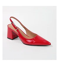 Berness Cai Patent Block Heel Slingback