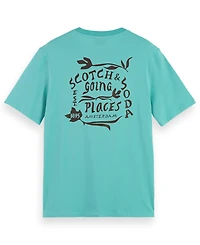Scotch & Soda Men's Short Sleeve Logo Graphic Crewneck T-Shirt