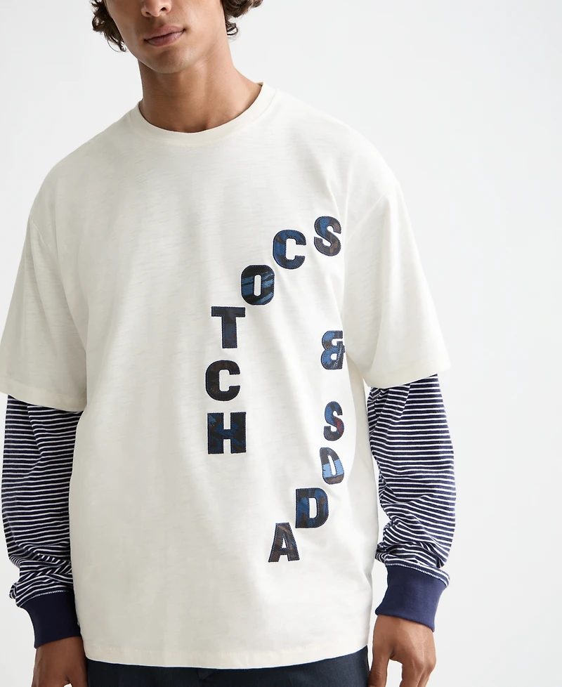 Scotch & Soda Men's Loose Fit Applique T-Shirt