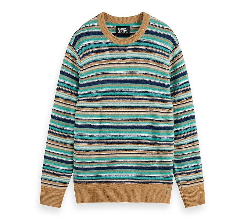 Scotch & Soda Men's Striped Long Sleeve Sweater