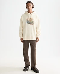 Scotch & Soda Men's Loose Fit Embroidered Artwork Hoodie
